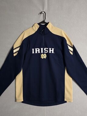 Adidas Mens Notre Dame Fighting Irish Scorch 1/4 Zip Pullover Size Large